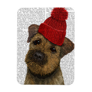 Magnet Flexible Frontière Terrier avec le casquette rouge 3 de