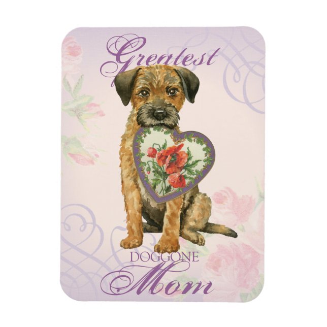Magnet Flexible Frontière Terrier Heart Maman (Vertical)