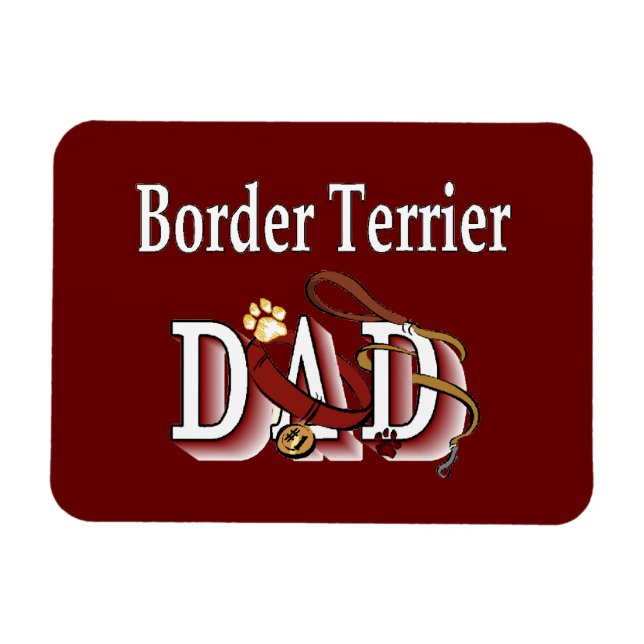 Magnet Flexible Frontière Terrier Papa (Horizontal)