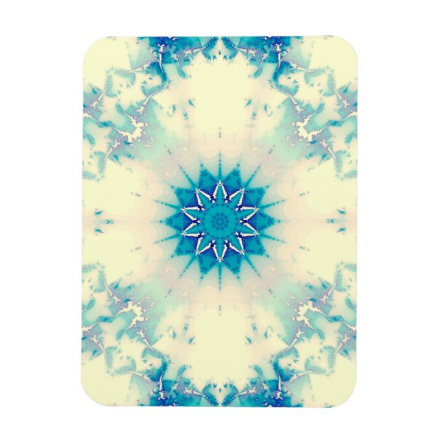 Magnet Flexible Frozen Water Frosty Blue Winter Snowflake (Vertical)
