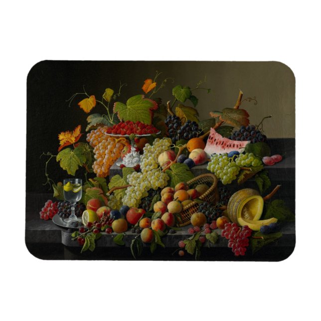 Magnet Flexible Fruit abondant, 1858 (huile sur toile) (Horizontal)