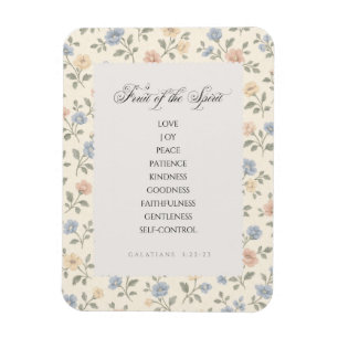 Magnet Flexible Fruit de l'Esprit Galates 5:22–23 Verset de la Bib