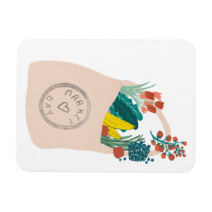 Magnet Flexible Fruits et Légumes Épiceries déversées Marché des f