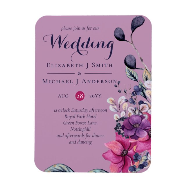 Magnet Flexible Fuchsia Dreams coordonne Sage and Deep Pink (Vertical)