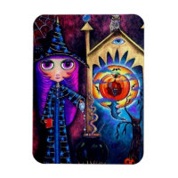 Fuchsia Halloween Chouette de sorcière de l'Alchim
