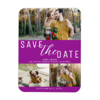 Fuchsia Rose Enregistrer la date du mariage 3 Phot