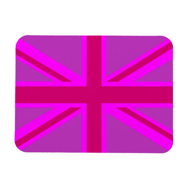 Magnet Flexible Fuchsia Union Jack (Horizontal)