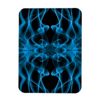 Fumée bleue symétrique minimaliste noir