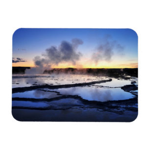 Magnet Flexible Fumée de geyser au coucher du soleil