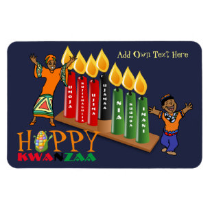 Magnet Flexible Fun Happy Kwanzaa 7 Principes Personnalisés