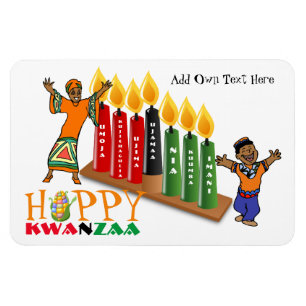 Magnet Flexible Fun Happy Kwanzaa 7 Principes Personnalisés