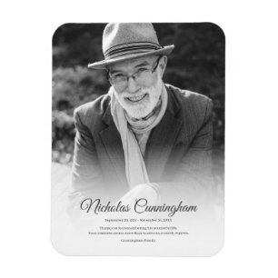 Magnet Flexible Funérailles commémoratives Classique moderne Pho