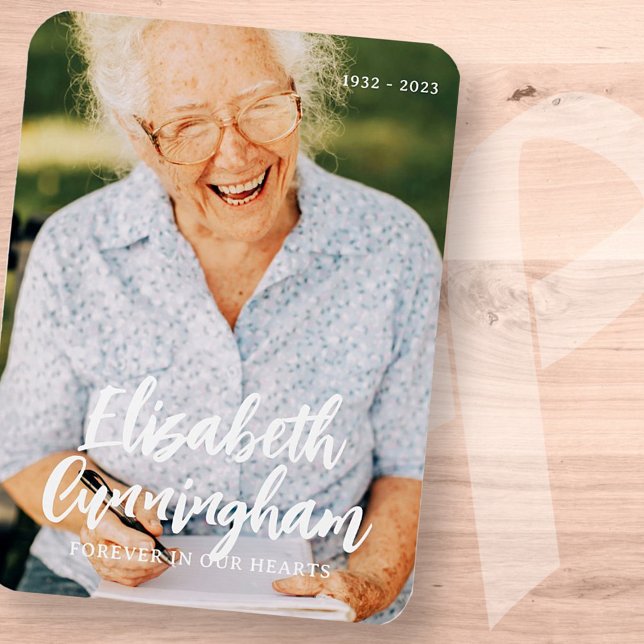 Magnet Flexible Funeral Memorial Modern Simple Photo Card (Créateur téléchargé)