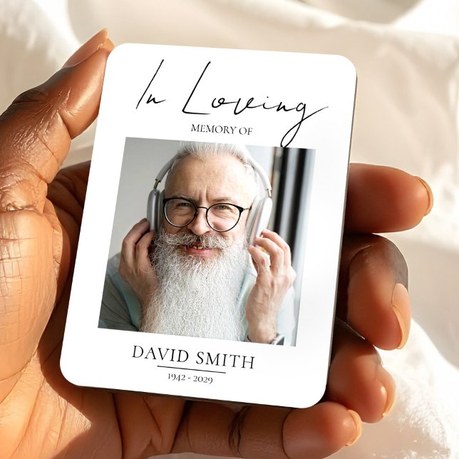 Magnet Flexible Funeral Memory Photo for Grandpa Sympathy Keepsake (Funeral Memory Photo for Grandpa Sympathy Keepsake Magnet, Dad Memorial Gift)