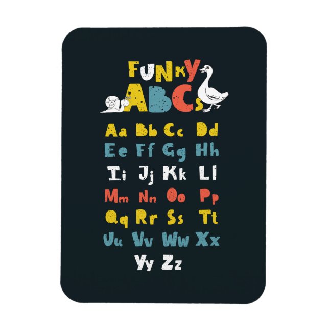 Magnet Flexible Funky ABC Early Learning ABC Learning ABC Art (Vertical)