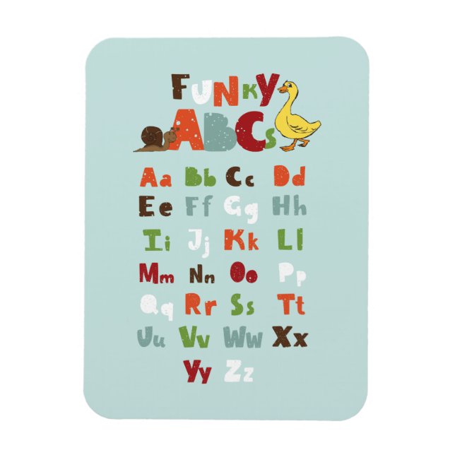 Magnet Flexible Funky ABC Early Learning ABC Learning ABC Art (Vertical)