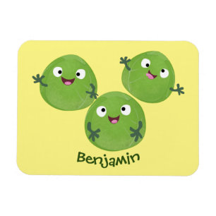 Magnet Flexible Funny Brussels sprouts légumes caricature