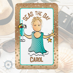 Magnet Flexible Funny Cruise Navire Porte Mer Rose Jour Or