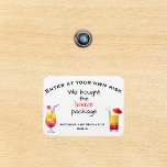 Magnet Flexible Funny Cruse Door Personalized Booze Package Cabine<br><div class="desc">This design created though digital art. It may be personalized in the area provide or customizing by choosing the click to customize further option and changing the name, initials or words. Donc, change le texte color and style or delete the text for an image only design. Contact me at colorflowcreations@gmail.com...</div>