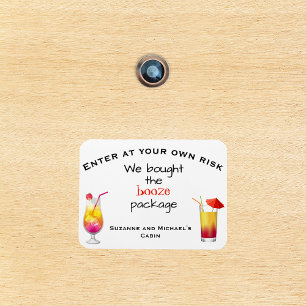 Magnet Flexible Funny Cruse Door Personalized Booze Package Cabine