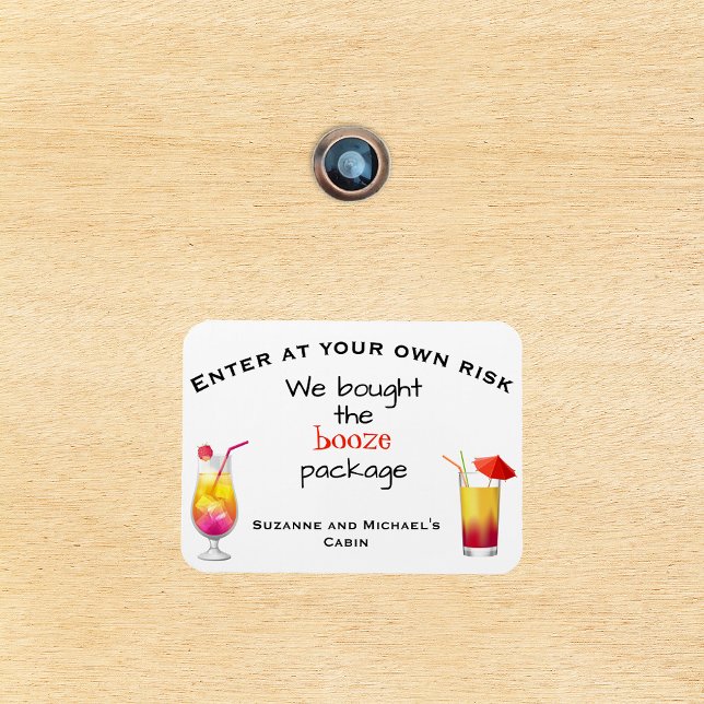 Magnet Flexible Funny Cruse Door Personalized Booze Package Cabine (Créateur téléchargé)