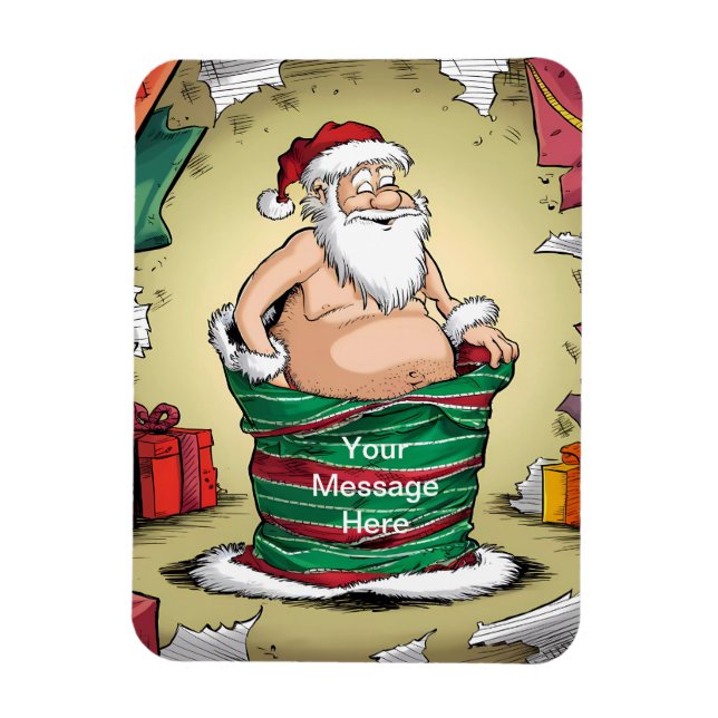 Magnet Flexible Funny Dirty Père Noël collection de Noël (Vertical)