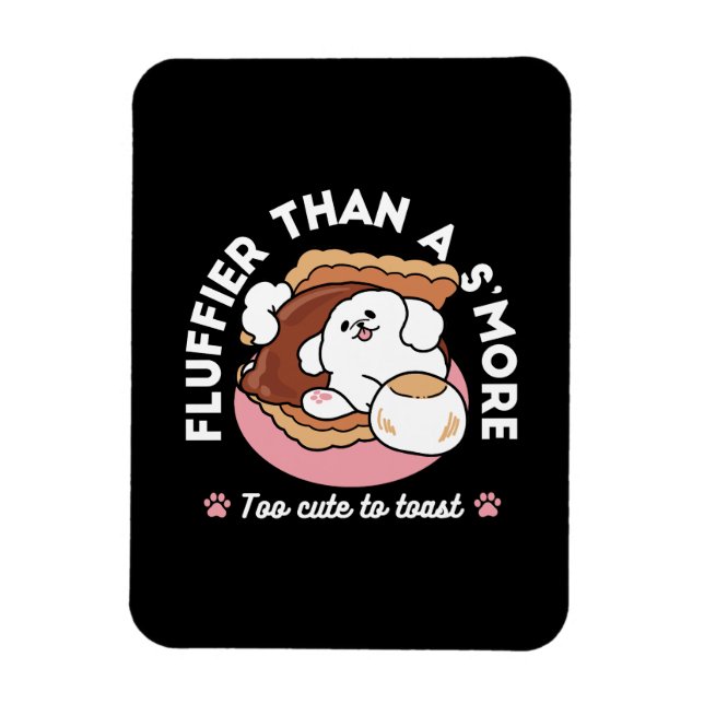 Magnet Flexible Funny Dog and S’more Design – Kawaii Pet Lover Pun (Vertical)