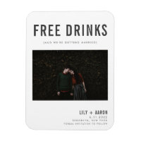 Funny Free Drinks Photo Enregistrer la date