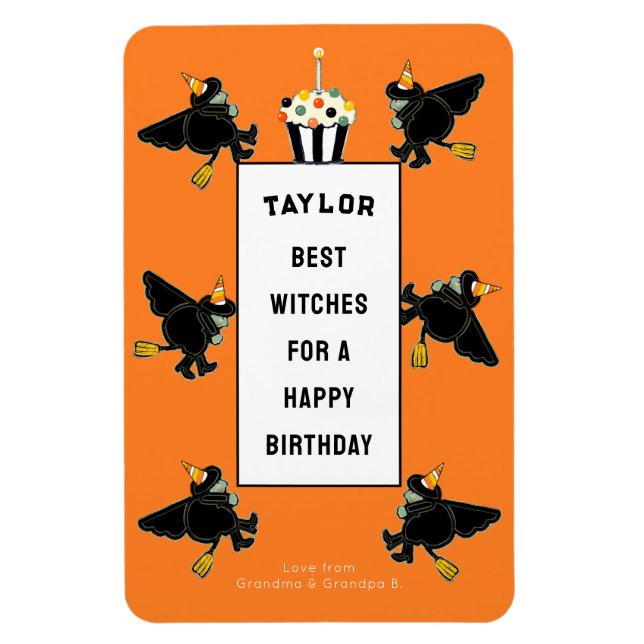Magnet Flexible Funny Halloween Anniversaire Carte personnalisée (Vertical)