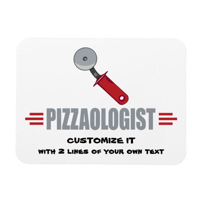 Magnet Flexible Funny I Love Pizza (Horizontal)