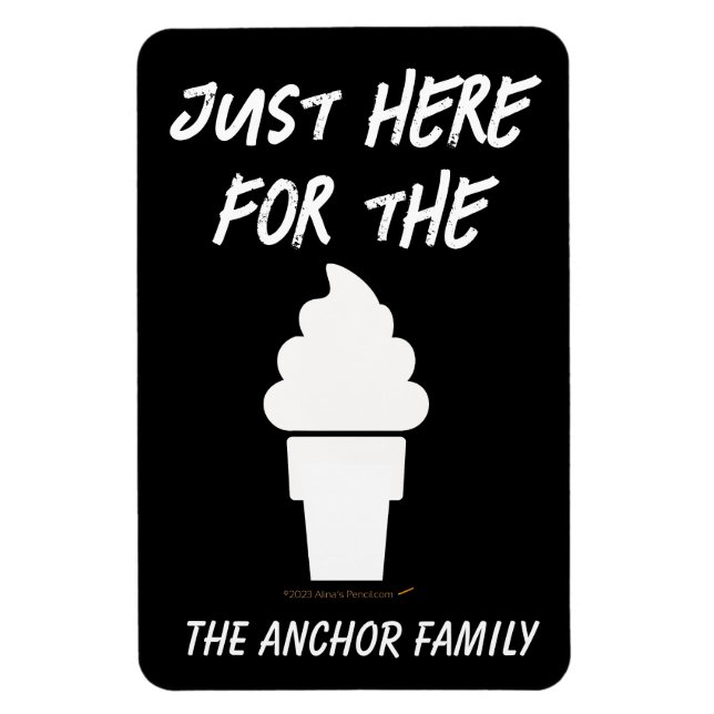 Magnet Flexible Funny Ice Cream Cruise Ship Stateroom Porte Marker (Vertical)