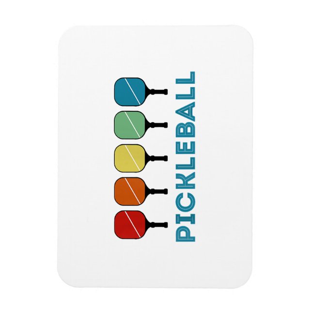 Magnet Flexible Funny Pickleball Retro Vintage (Vertical)