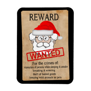 Magnet Flexible Funny Santa Claus Poster Recherché