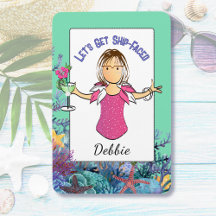 Funny Saying Female Cartoon Fun Tropical Cruise