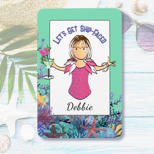 Magnet Flexible Funny Saying Female Cartoon Fun Tropical Cruise (Créateur téléchargé)