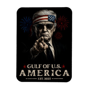 Magnet Flexible Funny Trump Golfe Des USA Amérique 2025 4 juillet