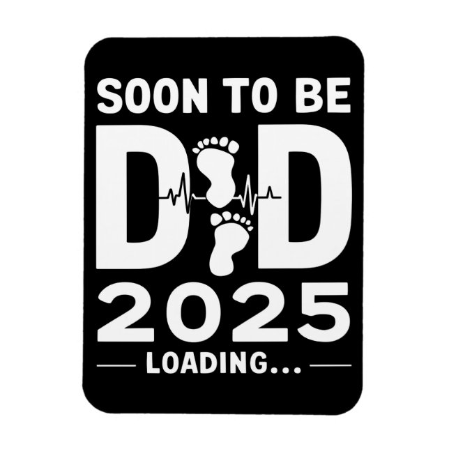 Magnet Flexible Futur Papa Prévu 2025 Nouveau Papa À Venir  (Vertical)