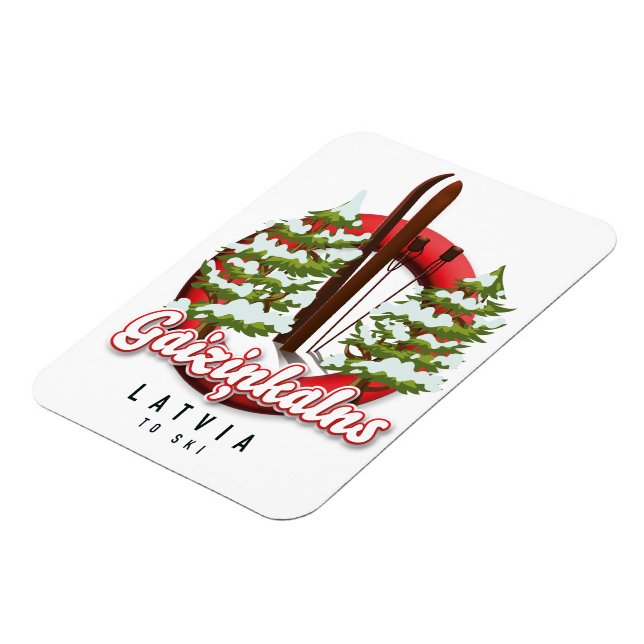 Magnet Flexible Gaiziņkalns Lettonie logo ski (Côté Gauche)