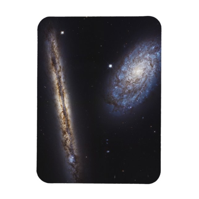 Magnet Flexible Galaxie Edge-On Ngc 4302 & Galaxie Tilted Ngc 4298 (Vertical)