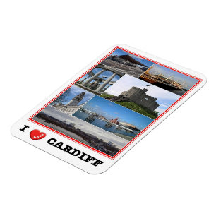 Magnet Flexible Galles - Cardiff - I Love -