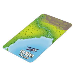 Magnet Flexible Gange Inde carte affiche de voyage