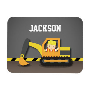 Magnet Flexible Garçon orange mignon de constructeur de