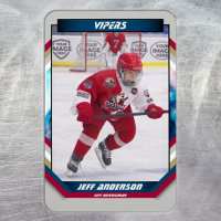 Garde de joueur de hockey sur glace sur gris foncé