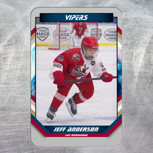 Magnet Flexible Garde de joueur de hockey sur glace sur gris foncé