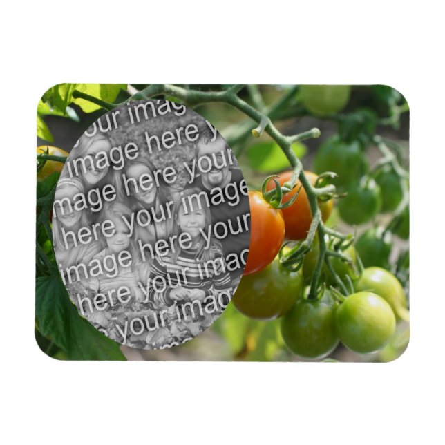 Magnet Flexible Garden Cherry Tomates Ajouter Votre Photo (Horizontal)