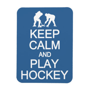 Magnet Flexible Garder le calme et jouer Hockey sur mesure aimant
