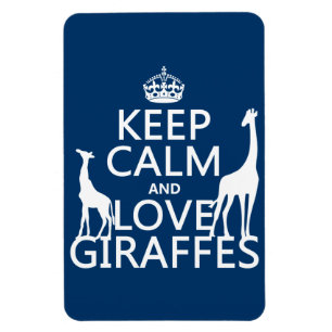 Magnet Flexible Gardez le calme et aimez les girafes - toutes les