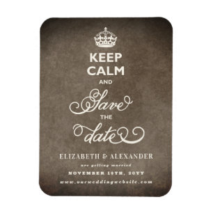Magnet Flexible Gardez Le Calme Et Économisez La Date Vintage Papi