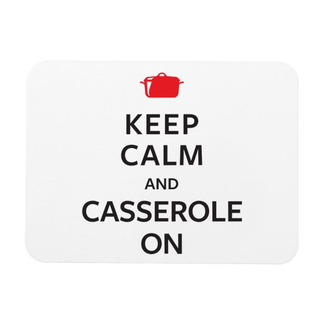 Magnet Flexible Gardez le calme et la Casserole allumés (Horizontal)