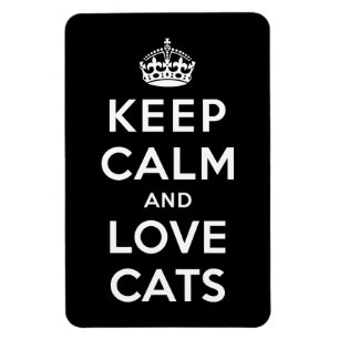 Magnet Flexible Gardez le calme et l'amour chats